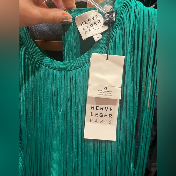 HERVÉ LÉGER Racer Fringe Mini Dress (NWT) - Picture 8 of 10